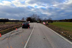 Tragická nehoda tří osobních aut u Vranína