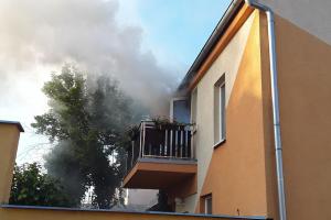Požár rodinného domu v Hodoníně