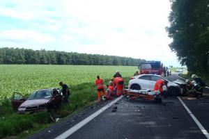 U Vysoké na Plzeňsku se střetla tři vozidla, nehoda dočasně uzavřela provoz