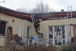 Požár rodinného domku v Rychvaldu s předběžnou škodou 5 milionů korun