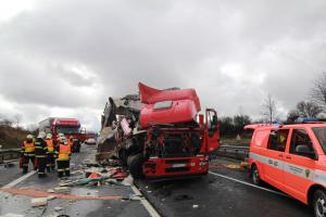 Vážná nehoda blokovala příjezd do Prahy po brněnské dálnici D1