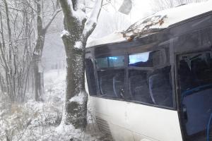 U nehody autobusu u Ločenic zemřel člověk, jedenáct zraněných