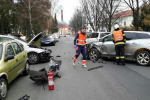 Smolné pondělí na Olomoucku: Během hodiny čtyři dopravní nehody