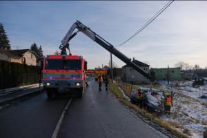 Moravskoslezští hasiči zasahovali kvůli počasí ve čtvrtek ráno u deseti nehod