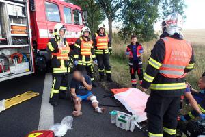 Při čelním střetu dvou osobních aut u Žalmanova zemřel jeden člověk
