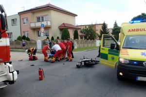 Střet automobilu s motocyklem zablokoval křižovatku v Kroměříži