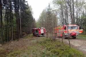 Při požáru lesa pomáhali moravskoslezským hasičům polští kolegové