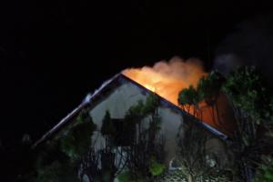 Noční požár rodinného domu ve Zlíně v místní části Jaroslavice
