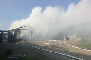 Žhavé uhlíky v popelnici. Z nich pak požár garáže a altánu v Broumově
