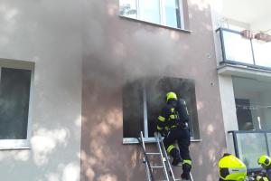 Požár bytu v Jirkově