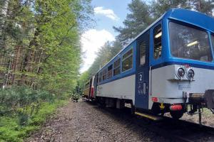 Osobní vlak najel do stromu. Pasažéři pokračovali autobusem