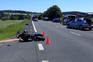 Smrt si vyhlédla polského motorkáře. Ušetřila aspoň spolujezdkyni