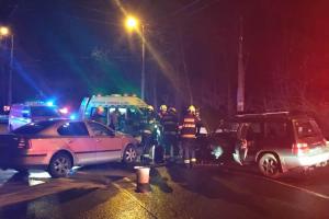 Dopravní nehoda dvou osobních automobilů v Důlcích v Ústí nad Labem