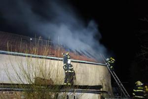 Požár rodinného domu v obci Kleněč, okres Litoměřice