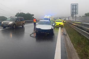 Dopravní nehoda dvou osobních aut u Žerotína, jeden člověk byl zraněn