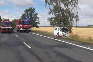 Vážná nehoda zablokovala frekventovanou silnici u Bylan na Českobrodsku
