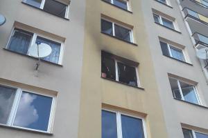 Požár bytu v Klášterci nad Ohří