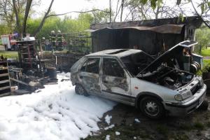 V Raděticích shořela dílna a auto za desítky tisíc korun