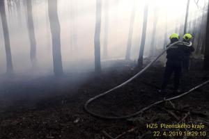Dva dny bitvy s rozsáhlým lesním požárem u Chotíkova. Pomáhal i dron Dva dny bitvy s rozsáhlým lesním požárem u Chotíkova. Pomáhal i dron