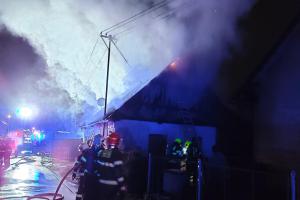 Požár střechy rodinného domu v Ústí nad Orlicí