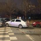 Nehoda pěti vozidel a autobusu se zraněním