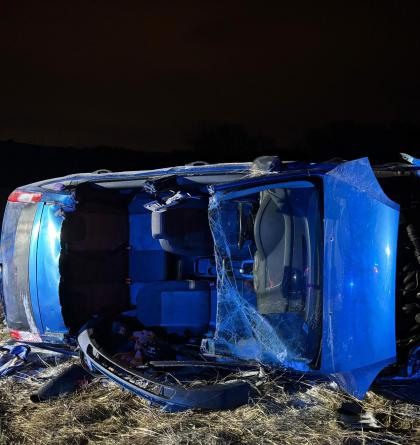 Zásah hasičů u dopravní nehody v Bílově