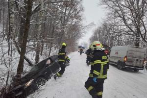 V Přítkově na Teplicku vyjelo osobní auto ze silnice a skončilo v potoce