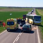 Nehoda zastavila hlavní tah na Znojemsku Nehoda zastavila hlavní tah na Znojemsku