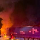 Na D5 u Rudné hořel kamion