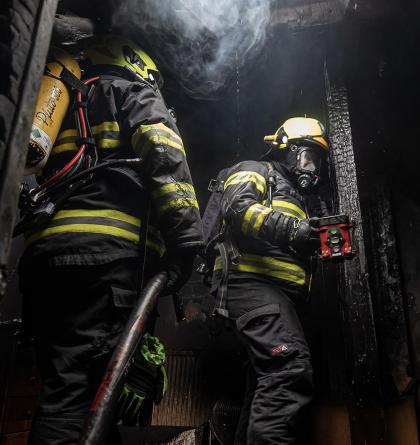 Požár v podkroví rodinného domu