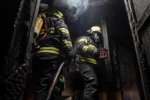 Požár v podkroví rodinného domu