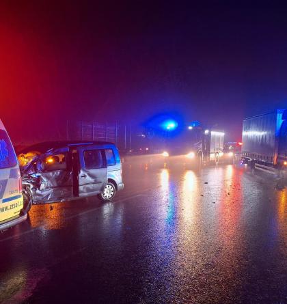 Na silnici I/44 u Zábřeha došlo k tragické nehodě nákladního a osobního vozidla
