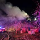 Noční požár v Huslenkách